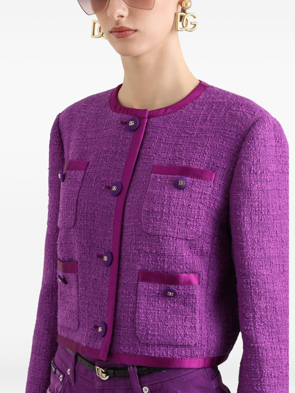 Rachel tweed single-breasted jacket - 4