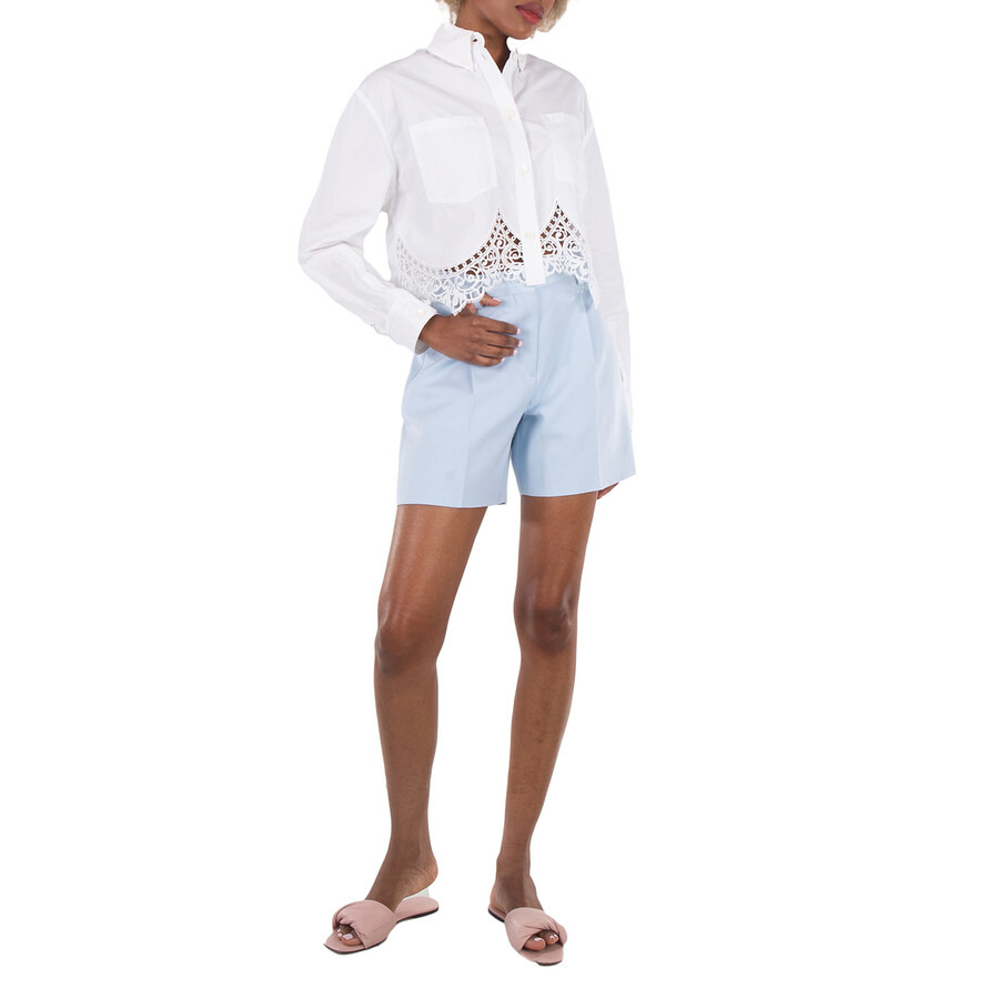 Burberry Pale Blue Lorie Tailored Shorts - 4