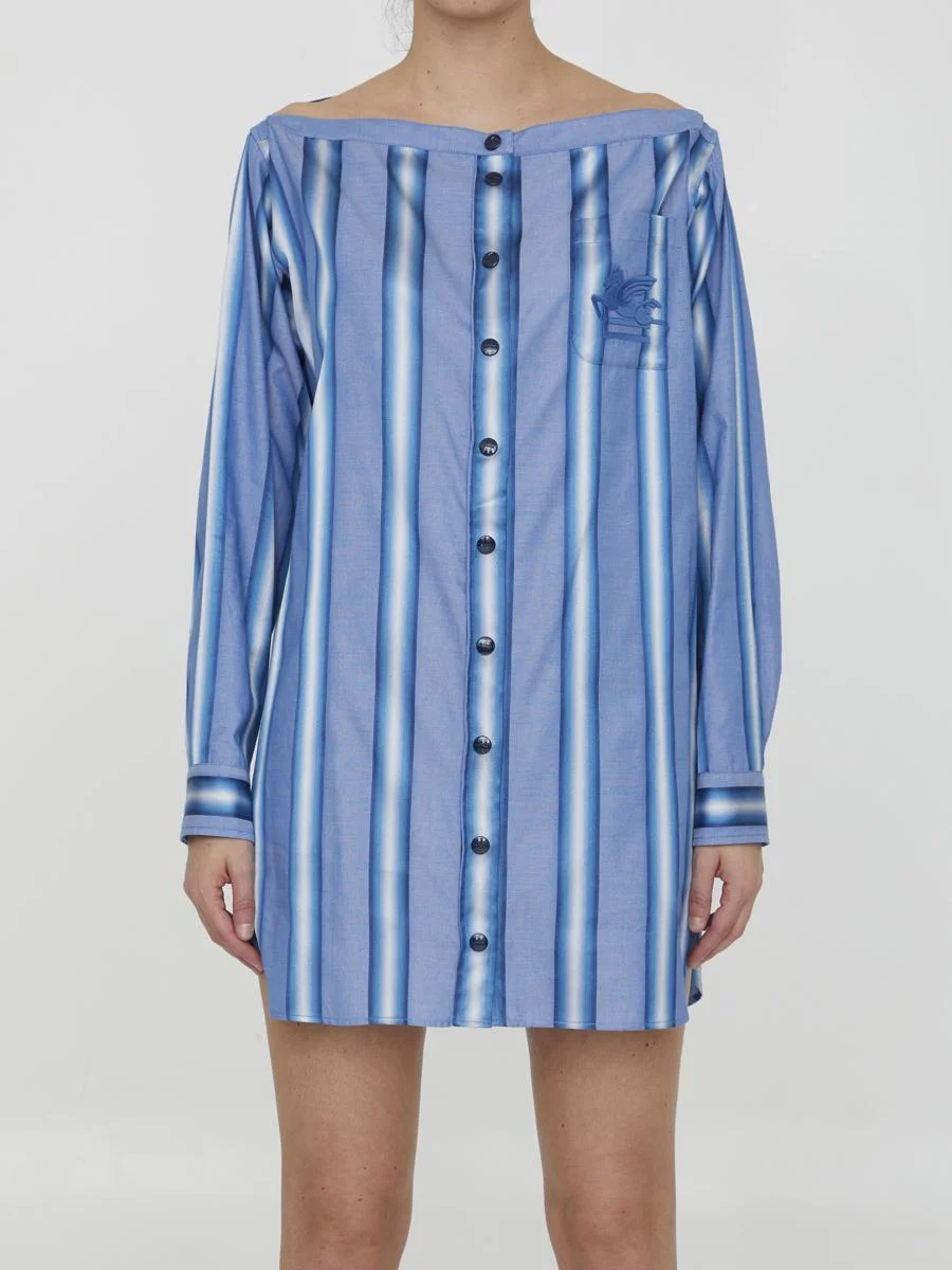 ETRO STRIPED SHIRT DRESS - 1
