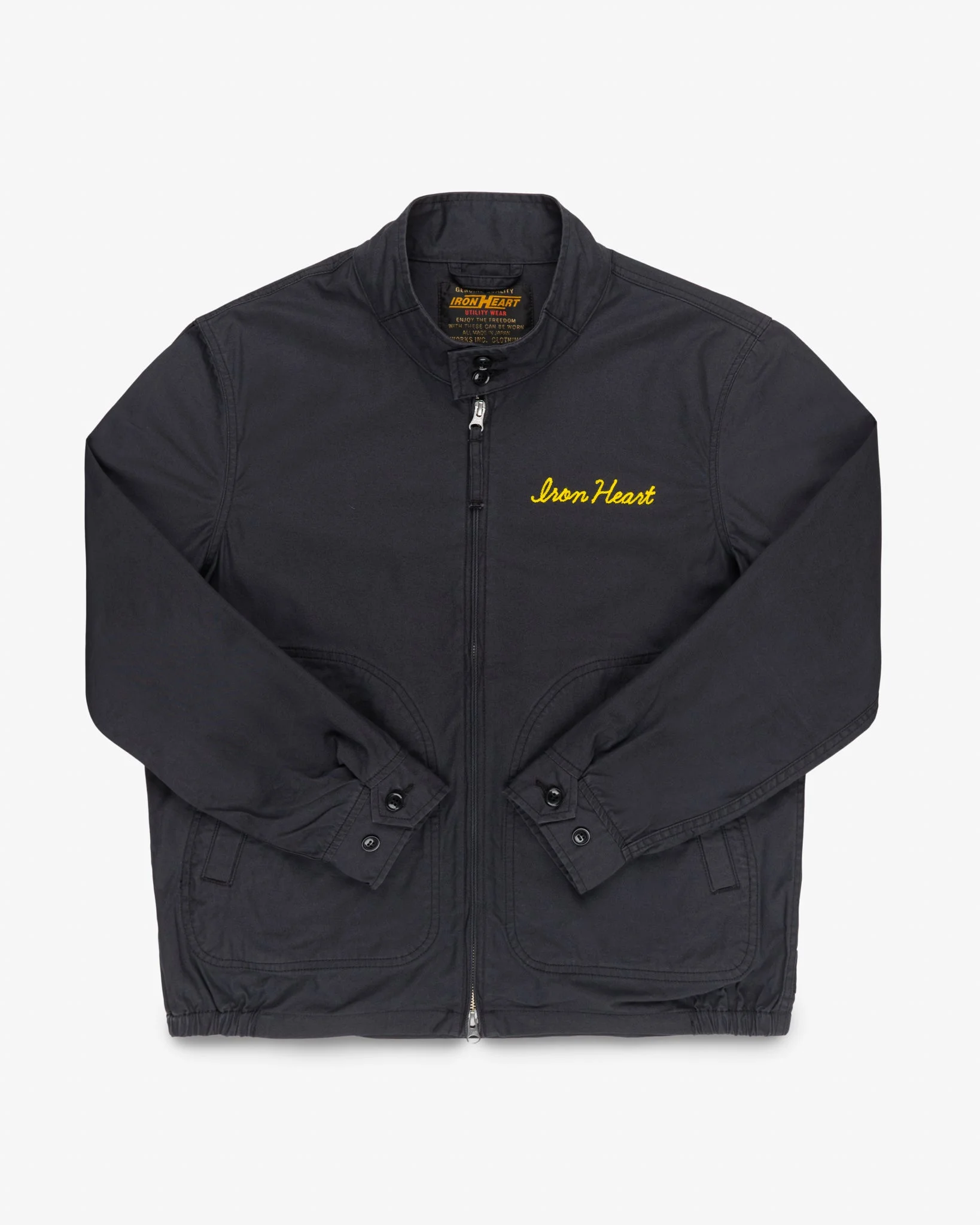 IHJ-165-BLK 6.2OZ SERGE DRIZZLER JACKET - BLACK - 1