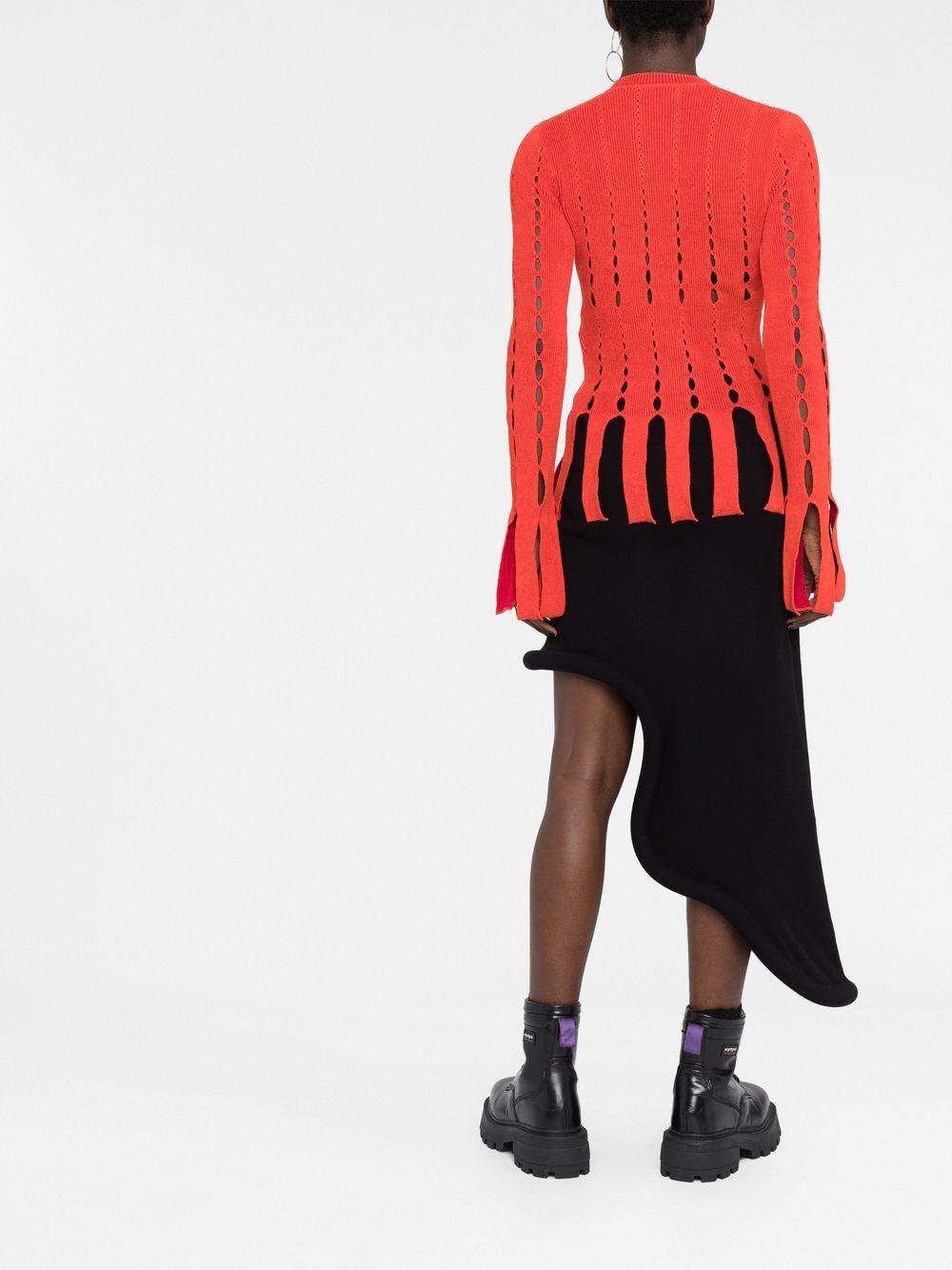 cut-out knitted top - 6