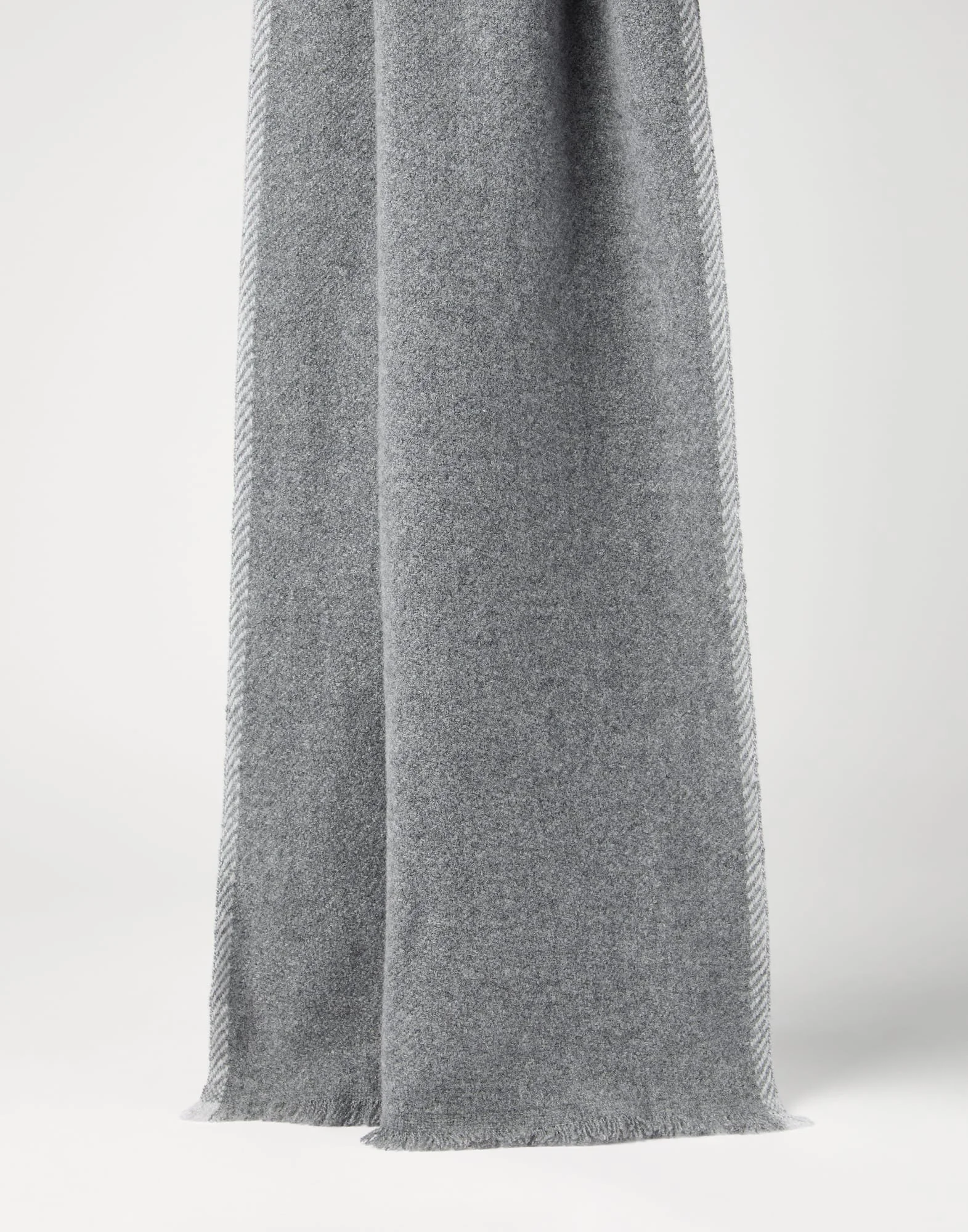 Cashmere diagonal scarf - 1