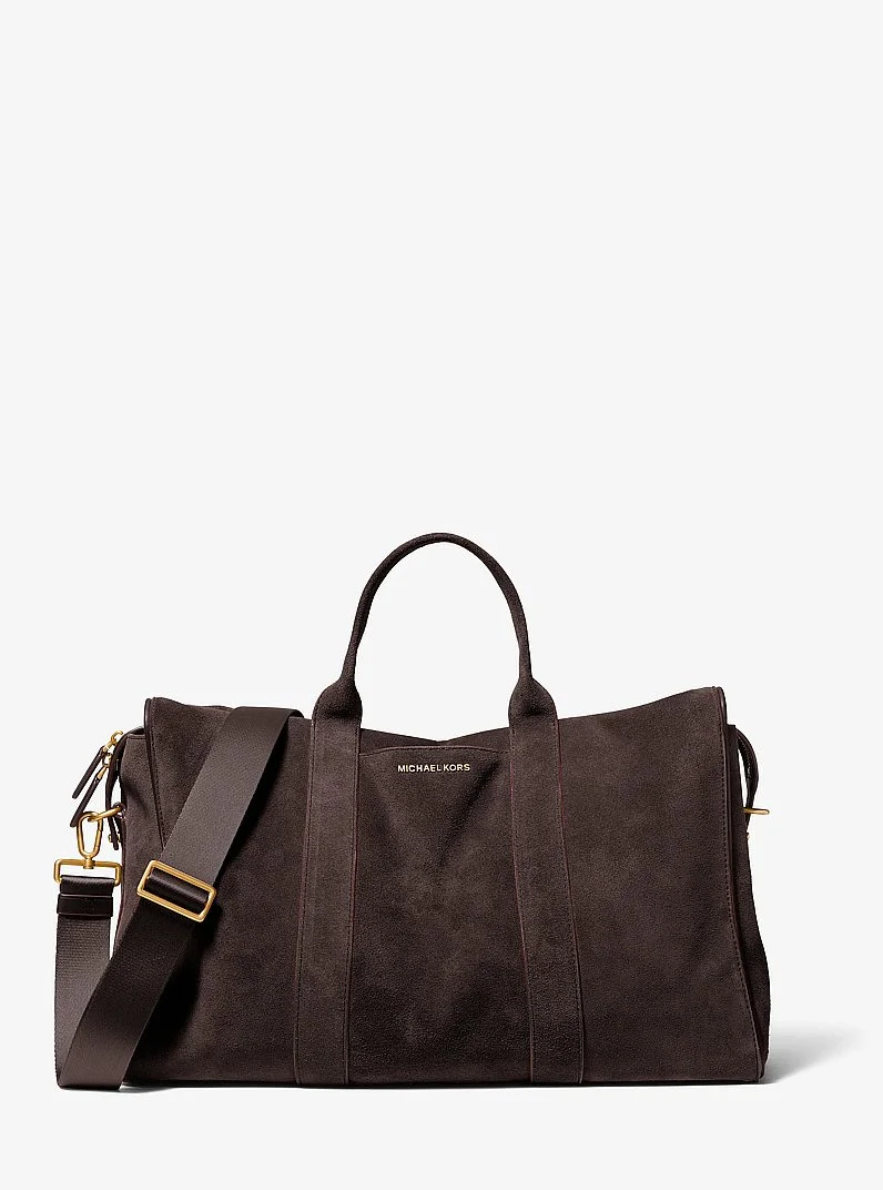 Nicholas Medium Suede Slouch Duffel Bag - 1