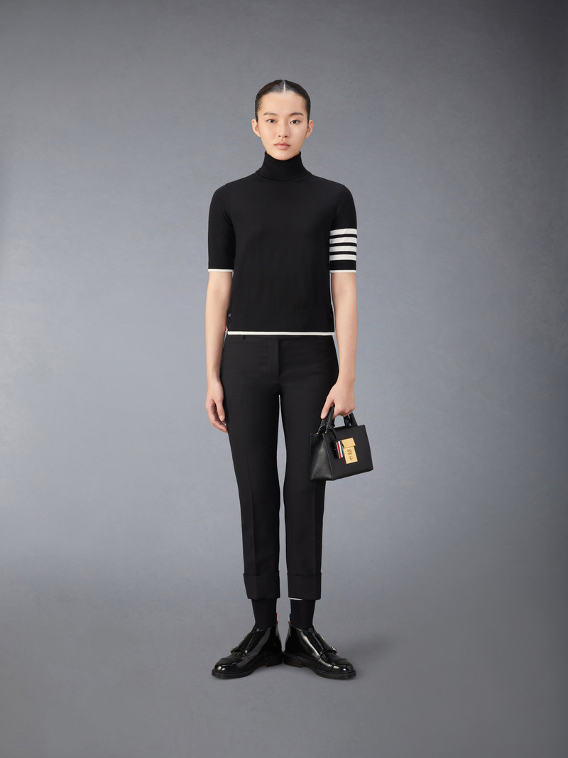 Fine Merino Wool 4-Bar Relaxed Fit Turtleneck 3
