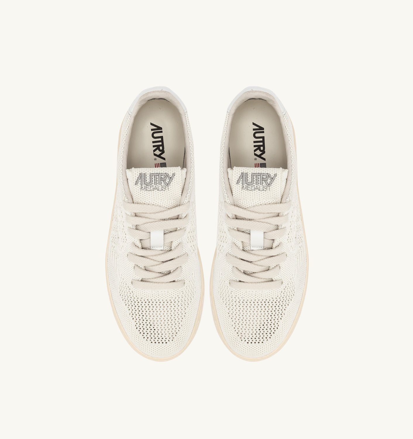 MEDALIST EASEKNIT LOW SNEAKERS IN IVORY WHITE FABRIC - 5