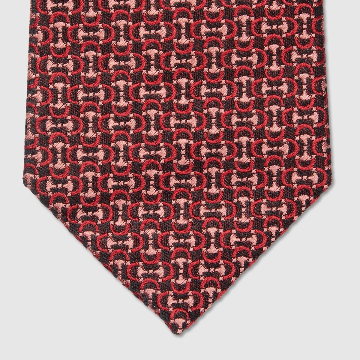 Horsebit silk jacquard tie - 4