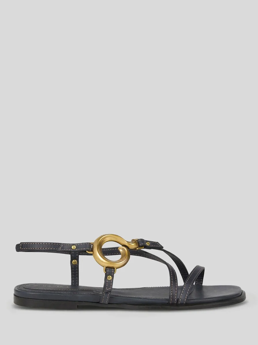 LOW SANDALS WITH PAISLEY DETAIL - 1