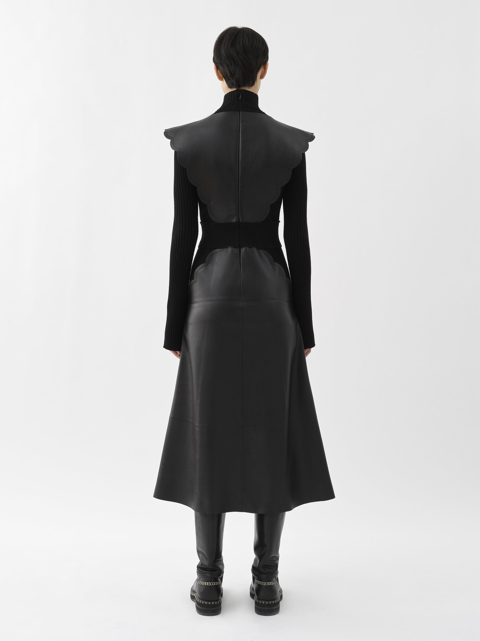SCALLOPED MIDI DRESS - 4