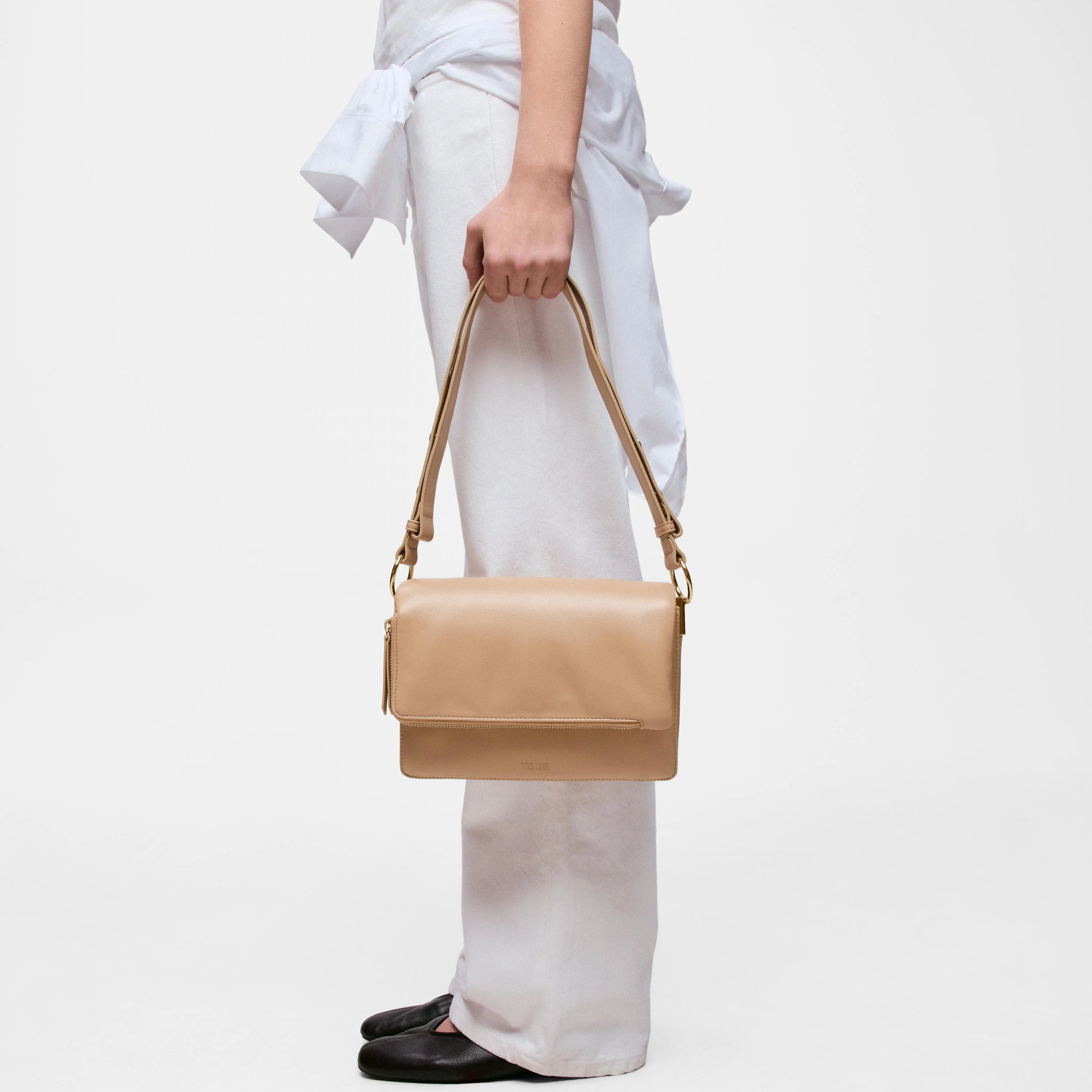 Medium sand-colored Crossbody bag TOUS Audree Soft - 1
