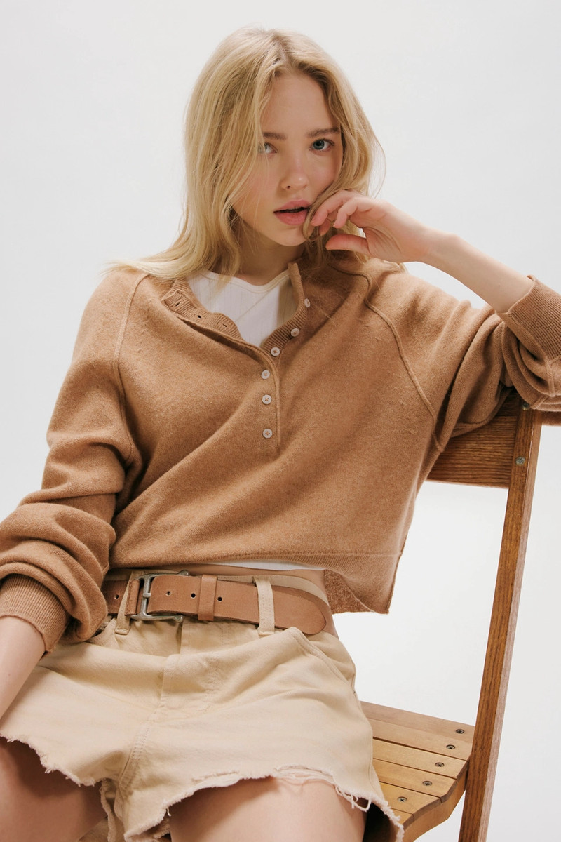 Porta Cashmere Henley Sweater 3