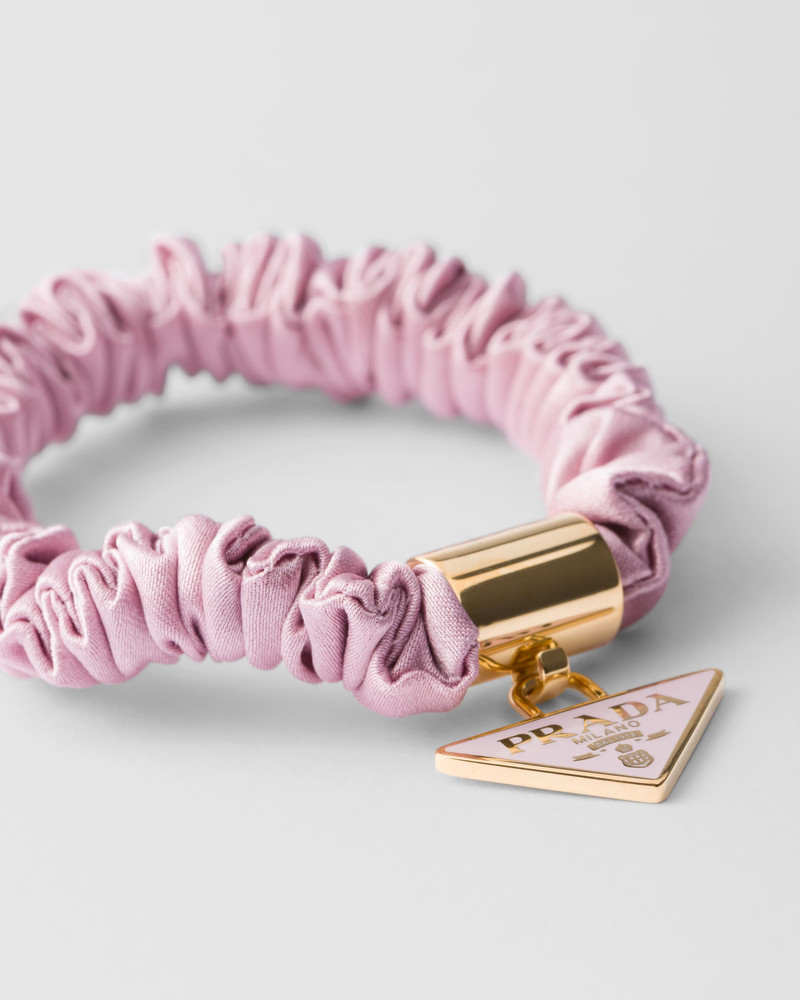 Prada Satin crepe elastic hair ties outlook