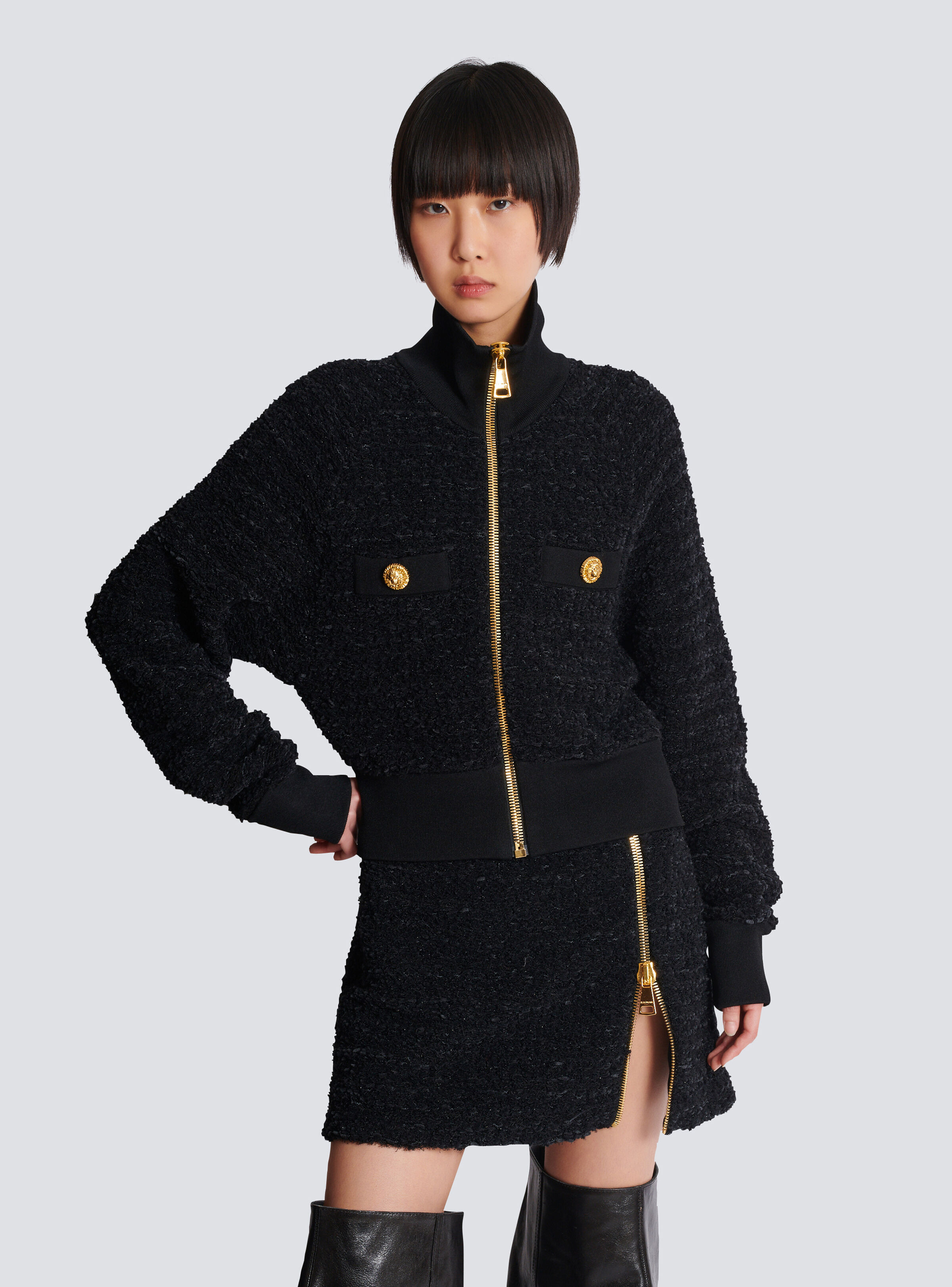 Tweed bomber jacket - 6