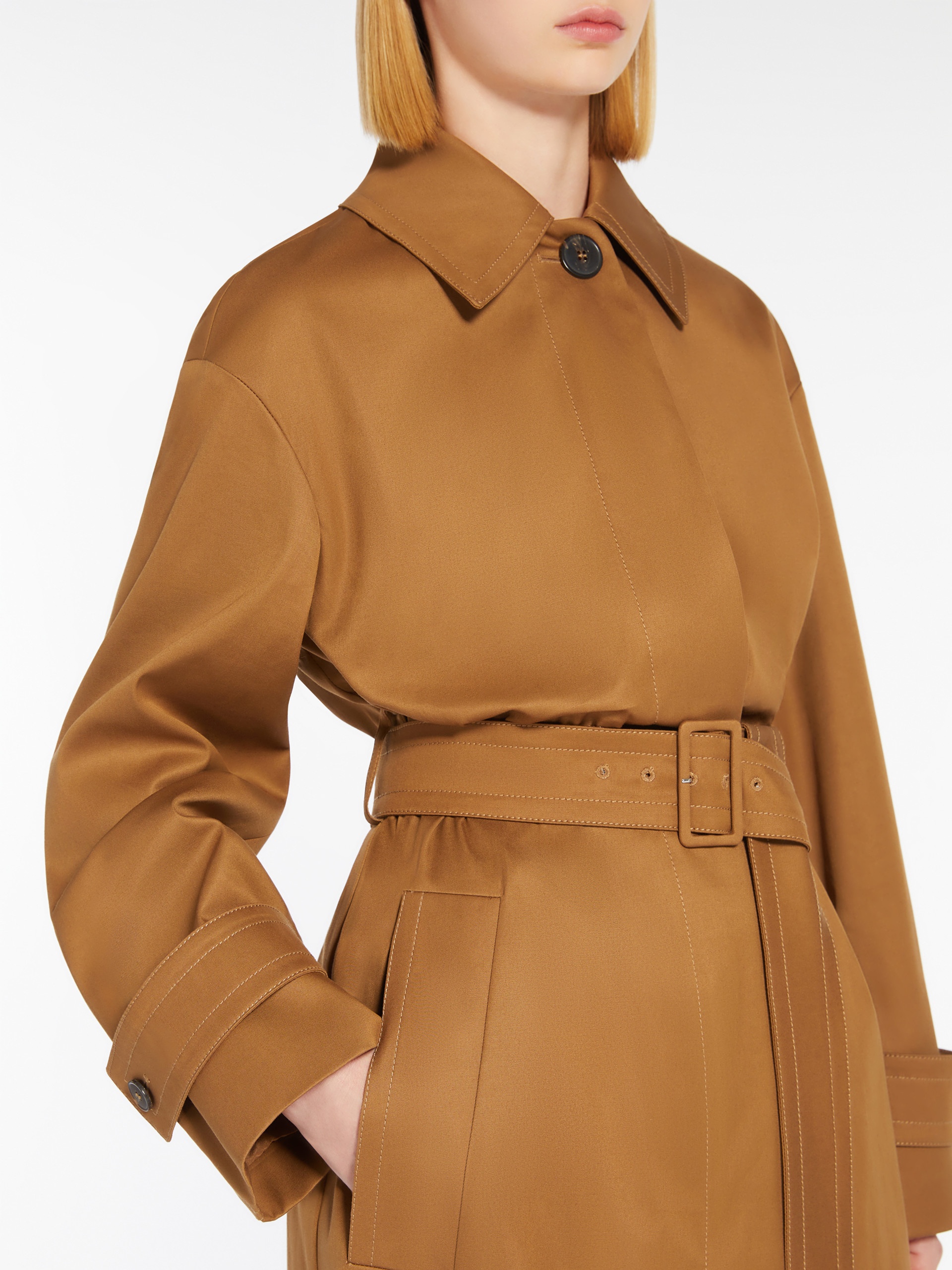 PISTOIA Water-repellent gabardine trench coat - 5