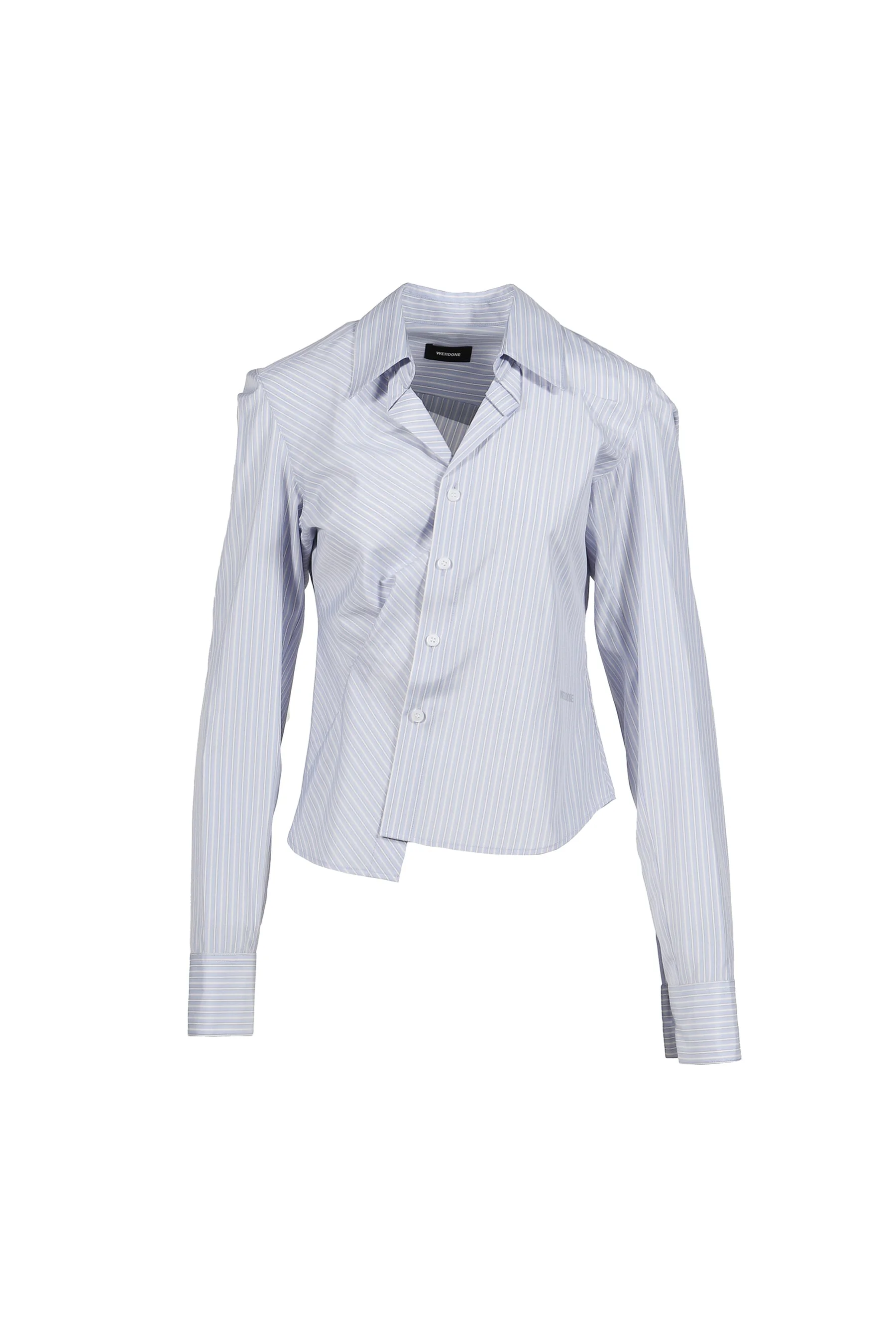 STRIPED ASYMMETRIC SHIRT / BLU - 1