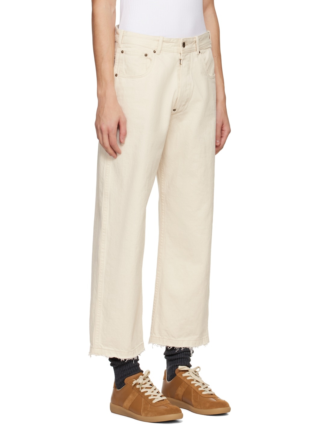 Off-White Frayed Jeans - 2