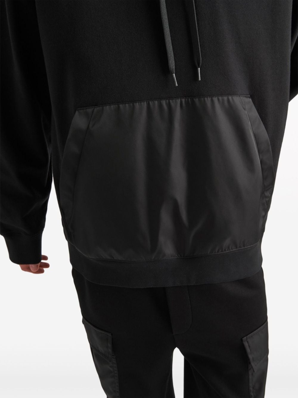 enamel triangle-logo cotton hoodie - 6
