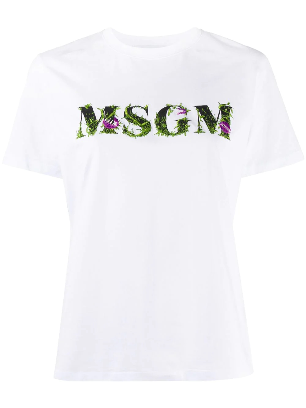 floral logo T-shirt - 1