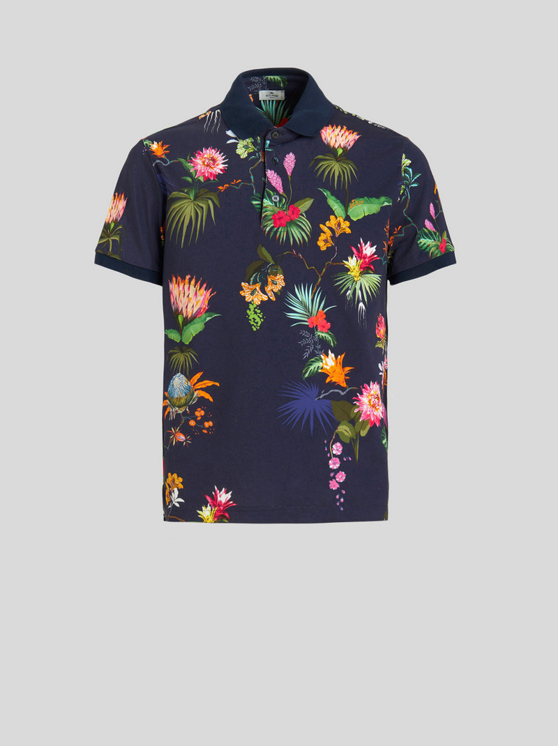 FLORAL JERSEY POLO SHIRT 1