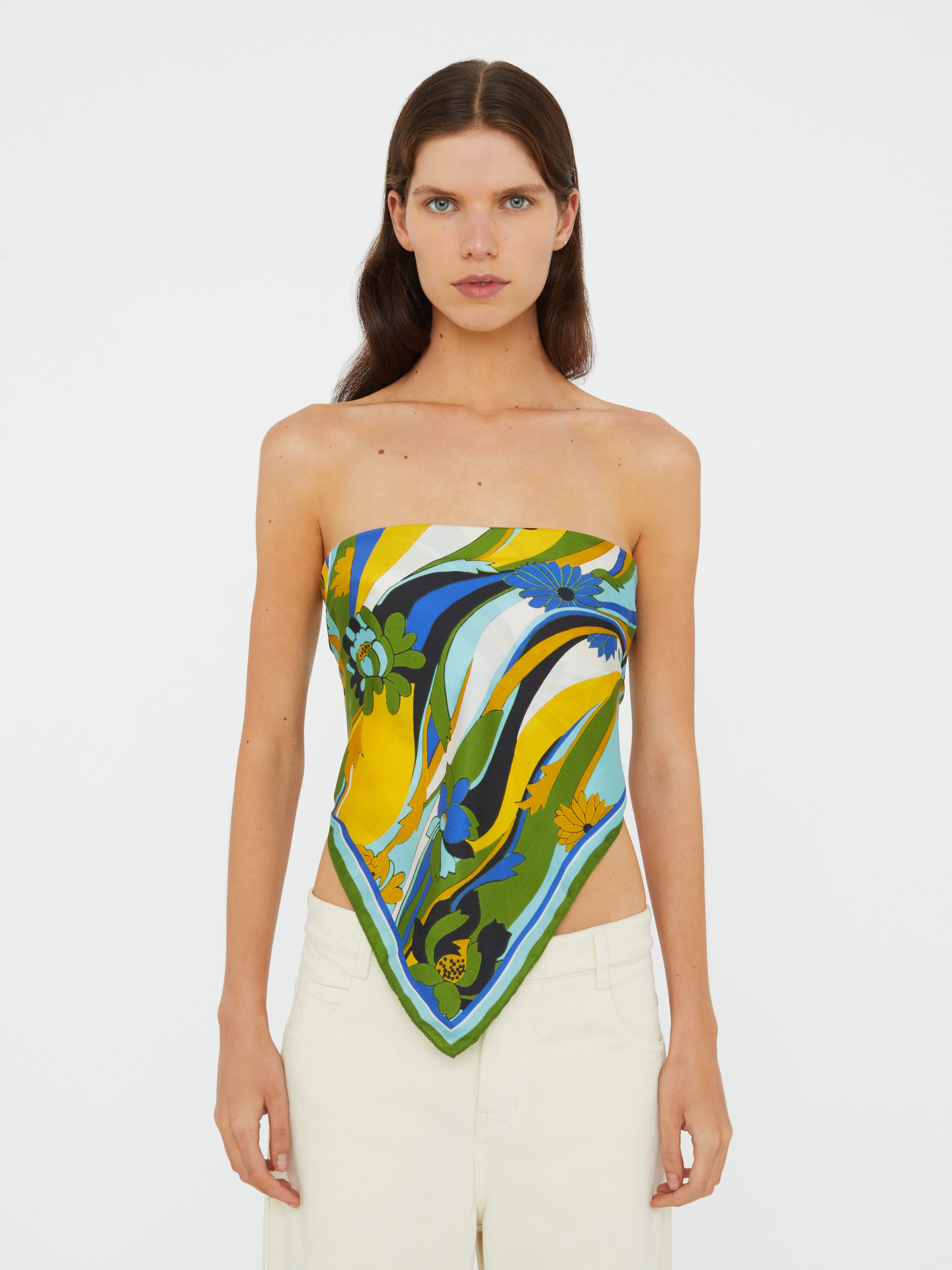 Acidic Floral Silk Scarf - 2