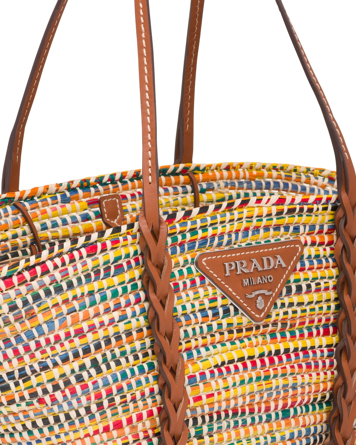 Straw and Leather Tote - 6