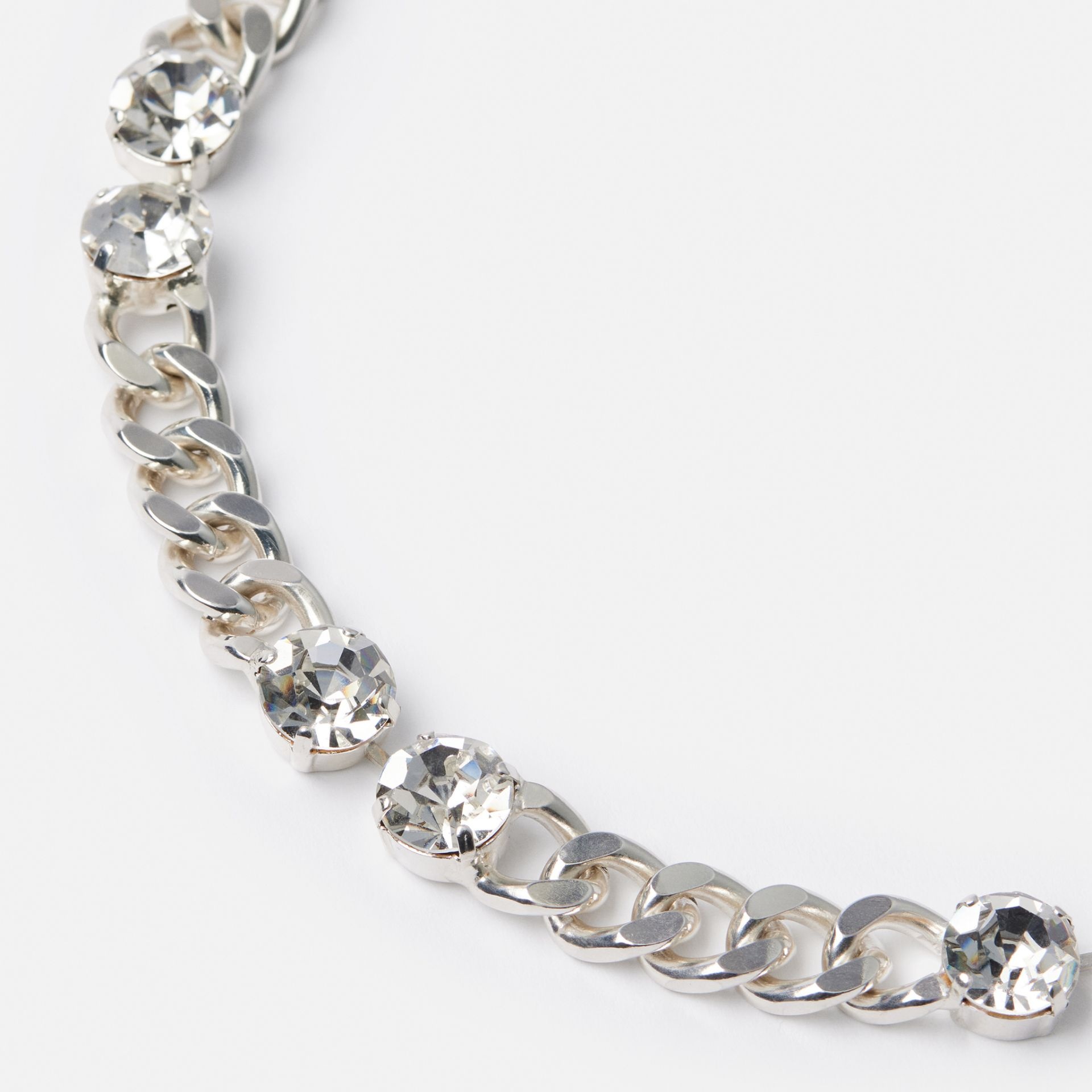 Ami De Coeur Curb Chain And Strass Necklace - 4