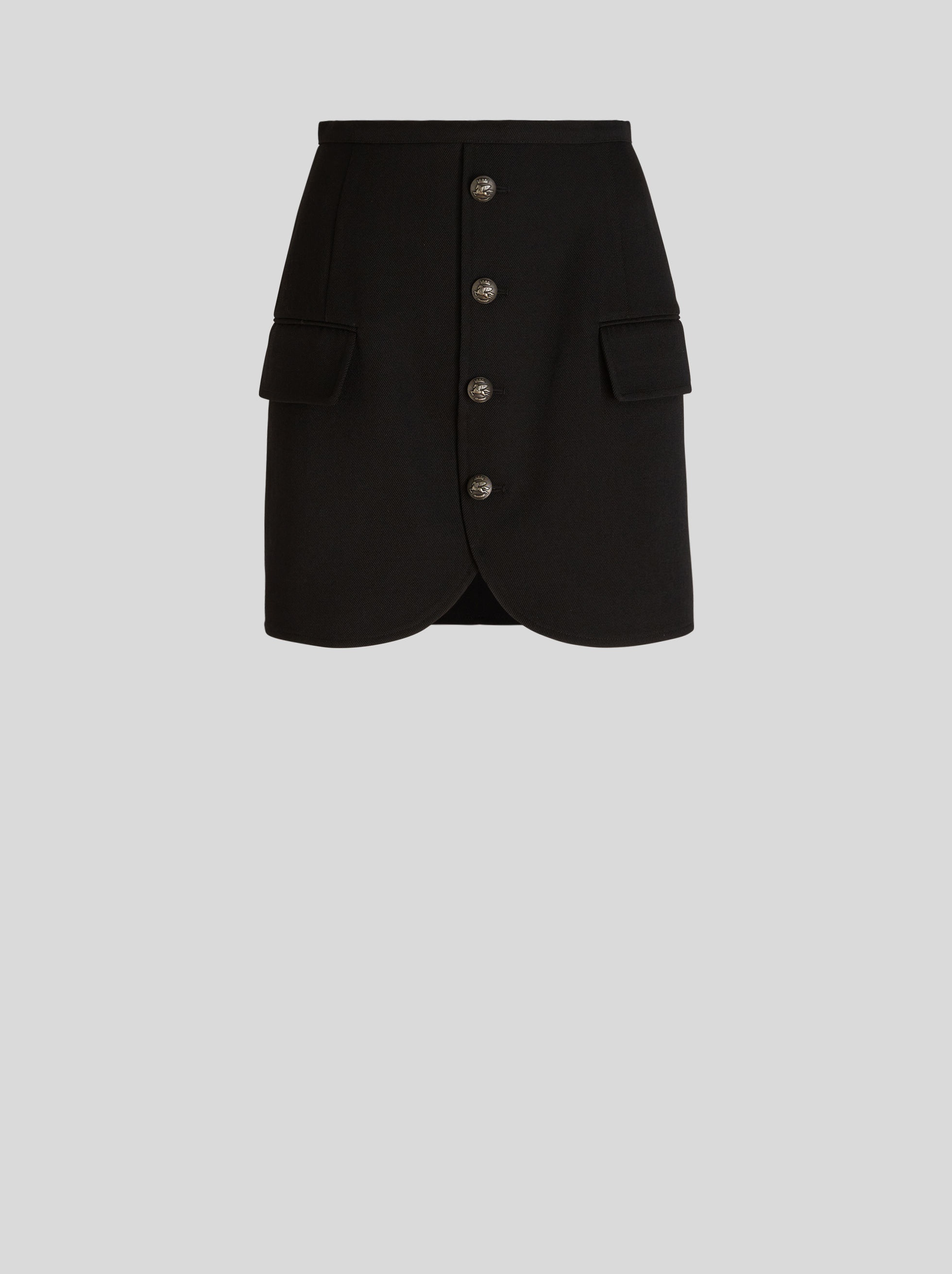 WOOL SKIRT WITH PEGASO BUTTONS - 1