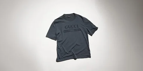 Cotton jersey T-shirt with devoré detail - 1