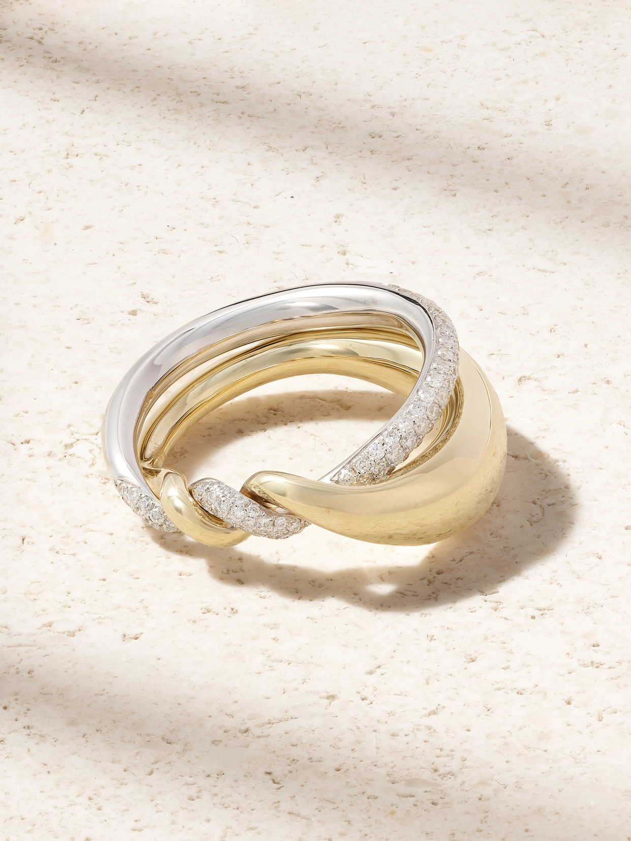 9-karat Yellow And White Gold Diamond Ring - 3