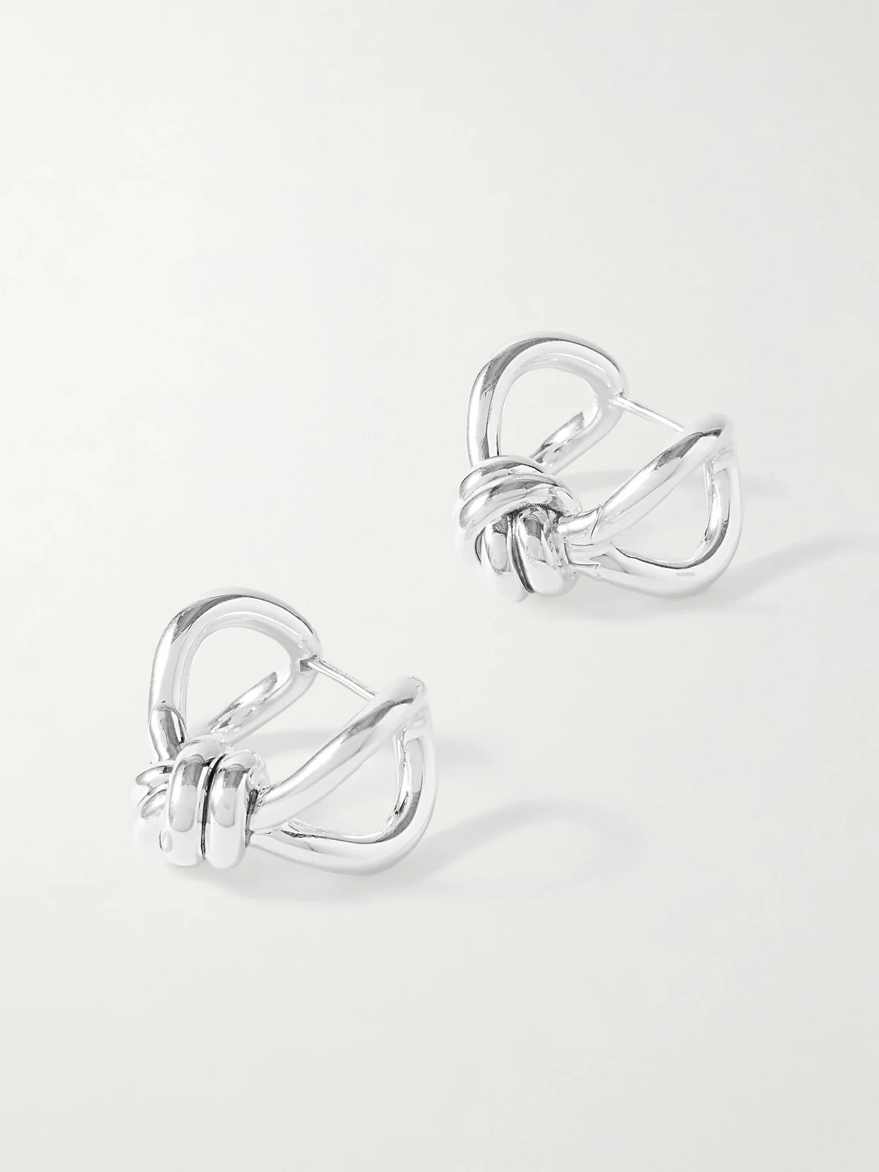 Silver Hoop Earrings - 1