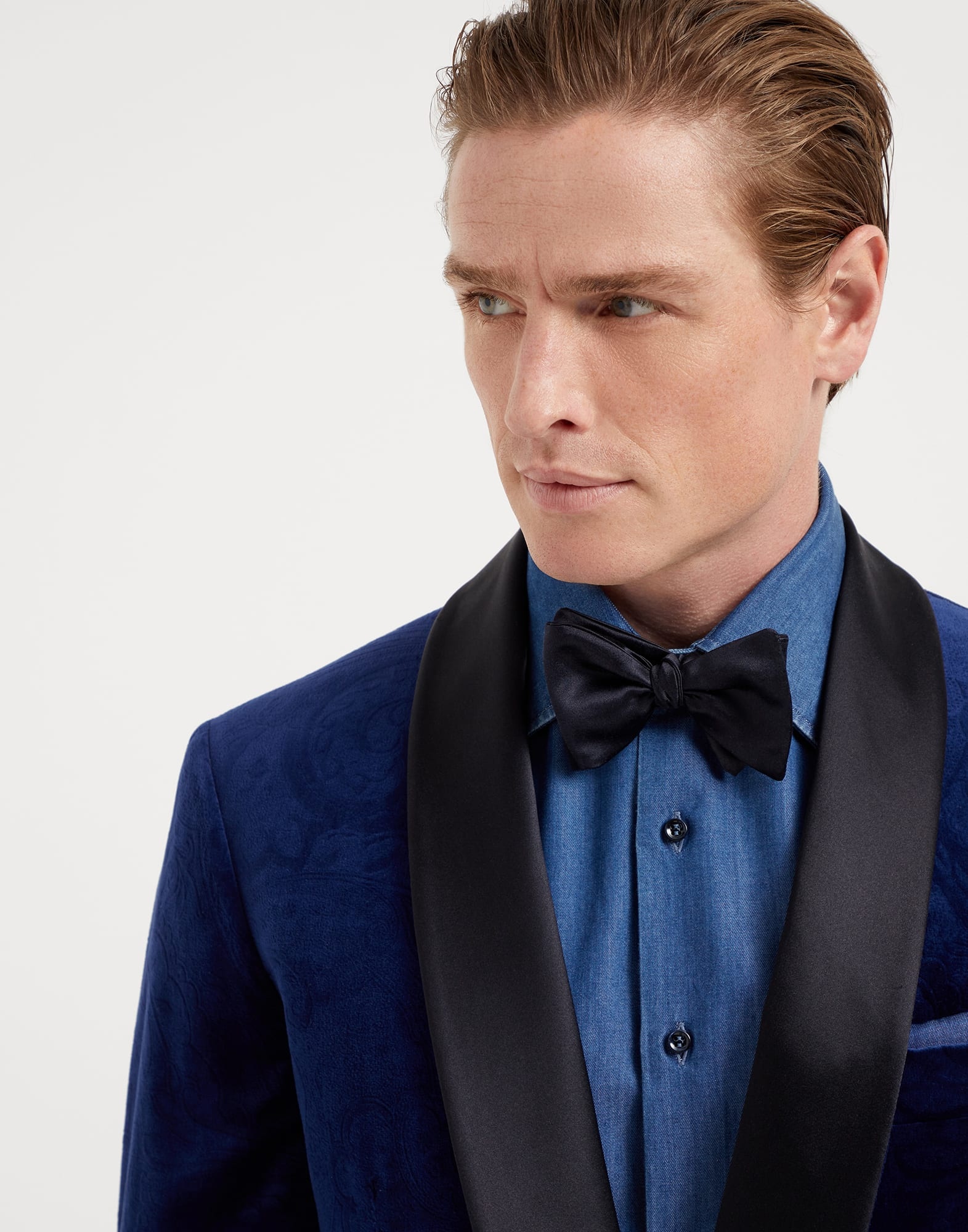 Cotton and silk satin bow tie - 3