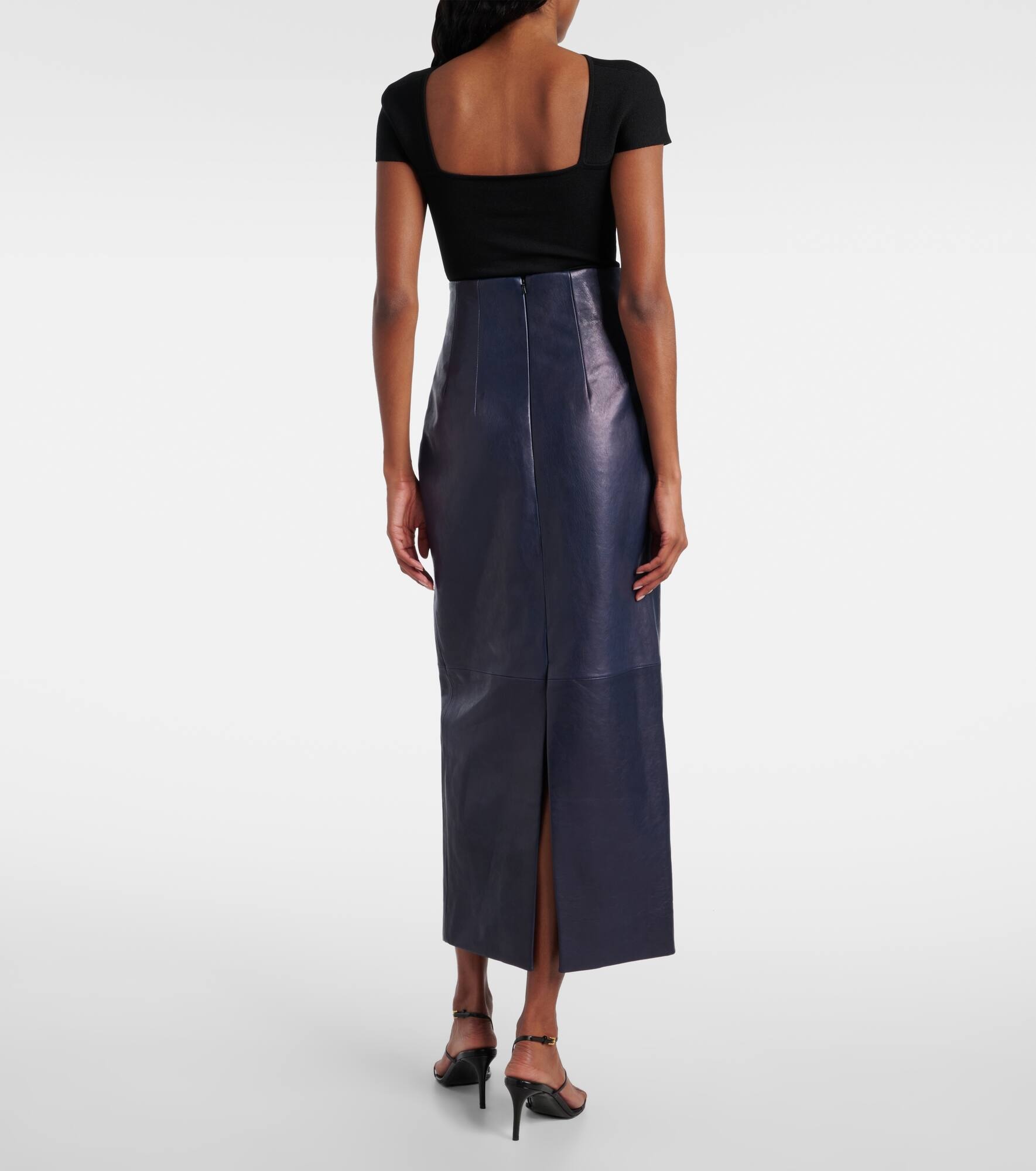 Loxley leather pencil skirt - 3
