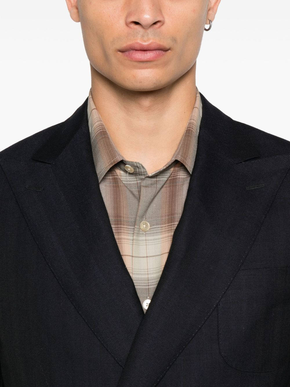 pinstripe double-breasted jacket - 5