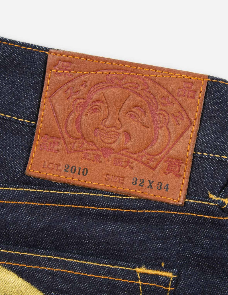 2-Layer Hand-brushed Daicock Foil Print Slim-Fit Jeans #2010 10