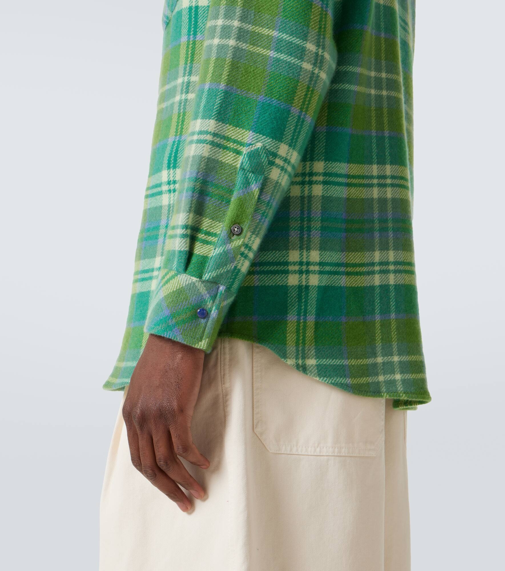 Hero tartan cashmere shirt - 6