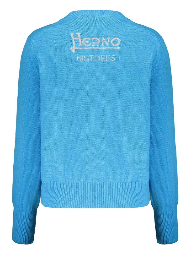Herno crew-neck wool jumper outlook