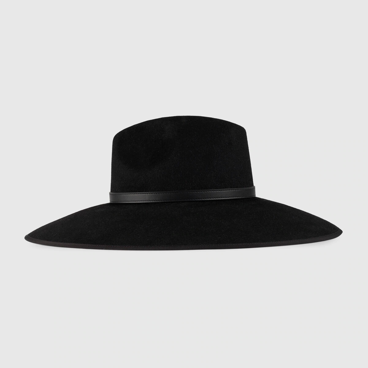 Felt wide brim hat with Horsebit - 2