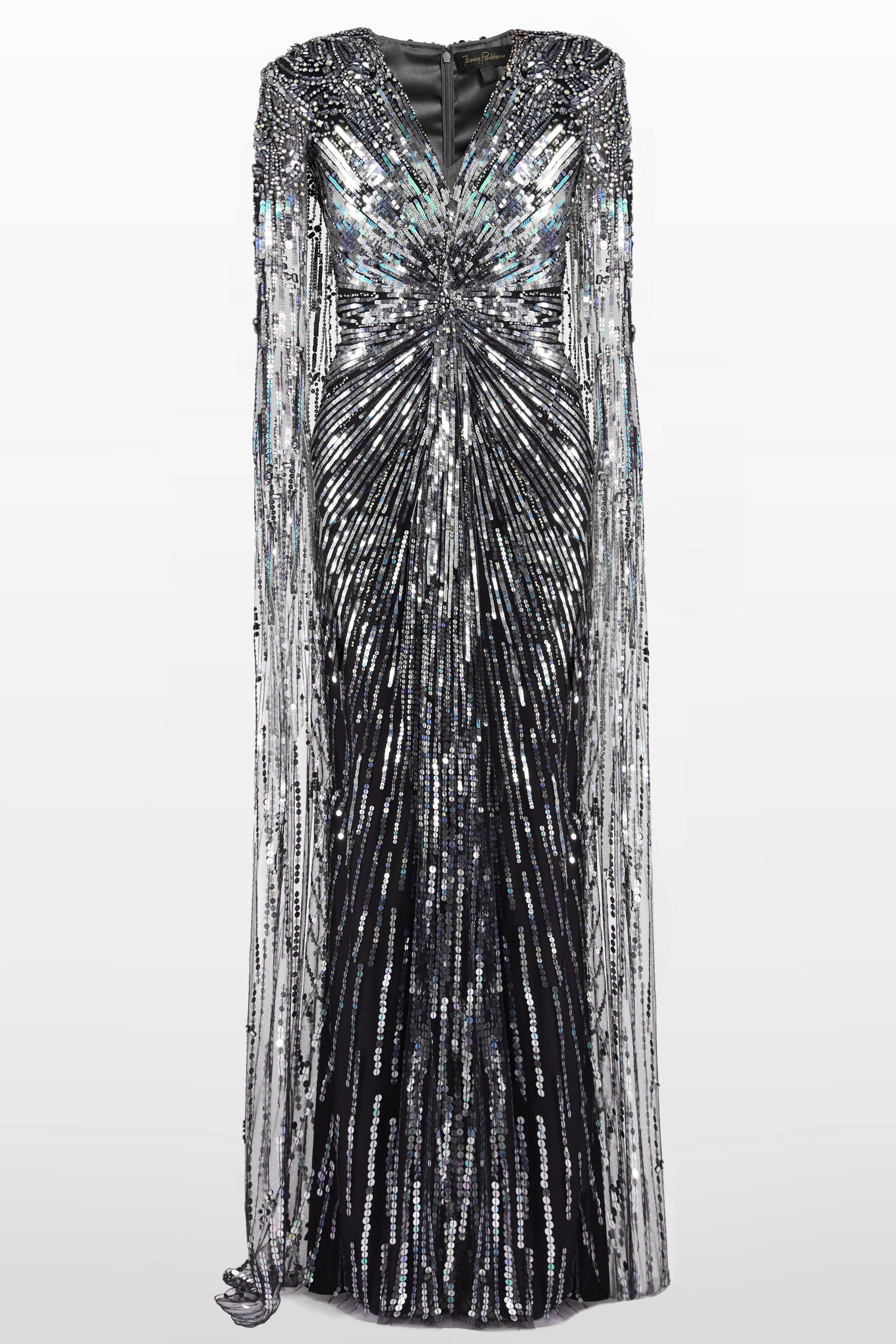 sequin-embellished 모자 maxi 드레스 - 1