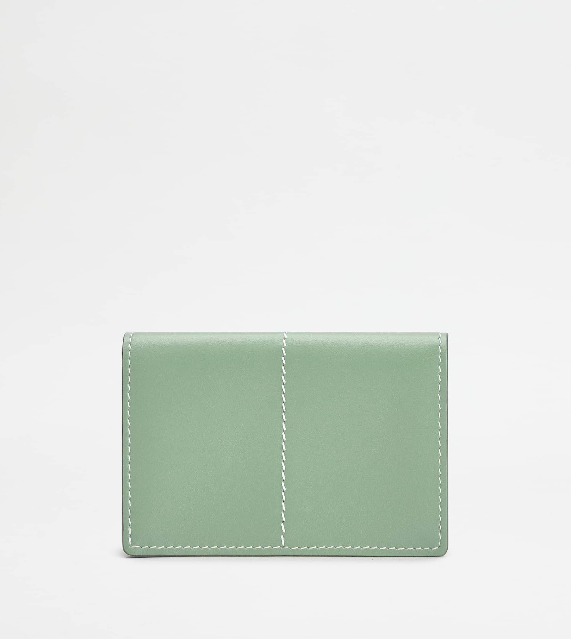 BUSINESS CARD HOLDER IN LEATHER - GREEN - 2