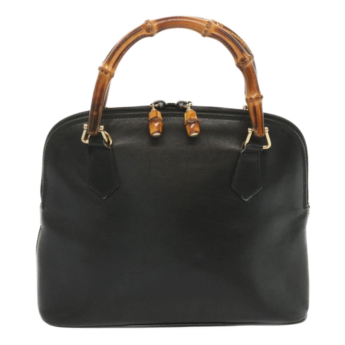 GUCCI Bamboo Hand Bag Leather Black 000 2122 000 2122 - 13