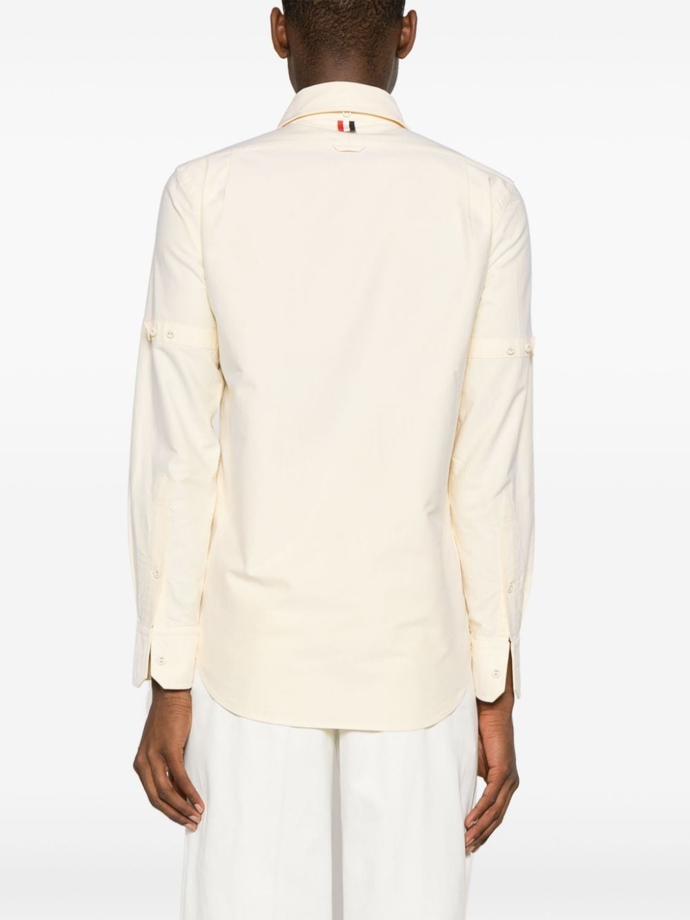 armband-embellished cotton shirt - 4