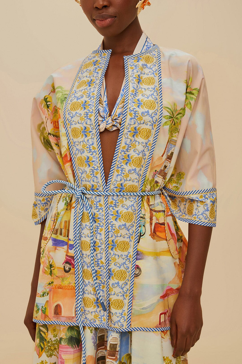 FARM RIO Multicolor Aracati Organic Cotton Kimono outlook