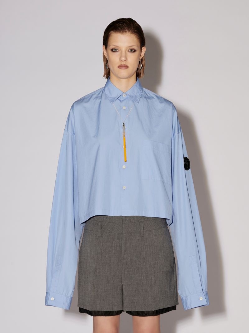 CROPPED LOGO PATCH SHIRT - 3