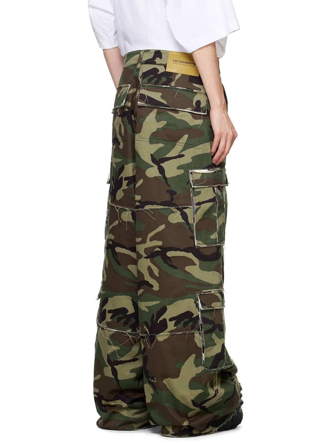 VETEMENTS Khaki Patched Camo Cargo Pants ssense REVERSIBLE