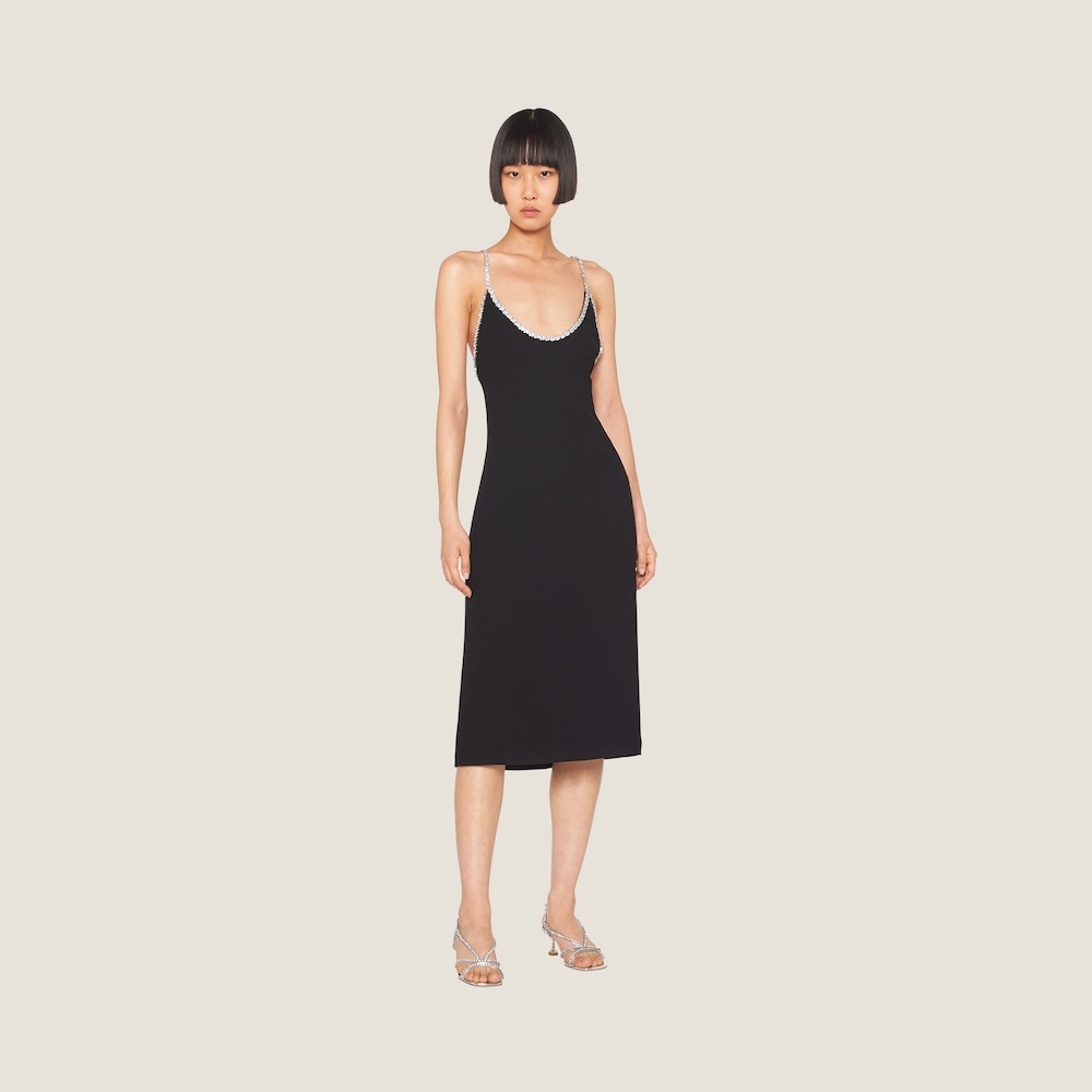 Embroidered cady dress - 1