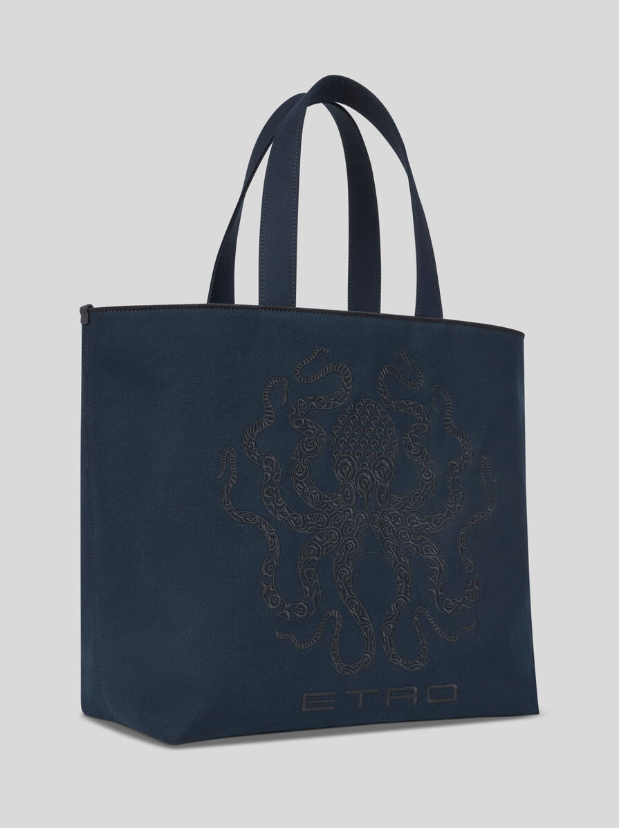 MAXI TOTE BAG WITH OCTOPUS EMBROIDERY - 5