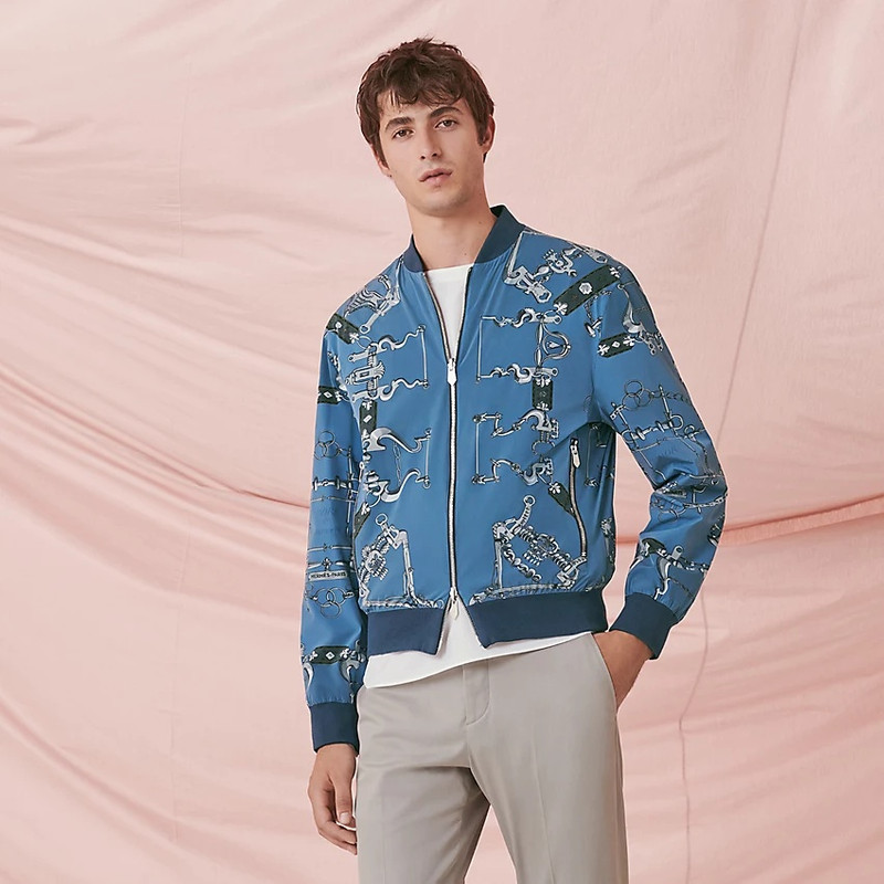 "Mors et Gourmettes" reversible rib trim jacket 1