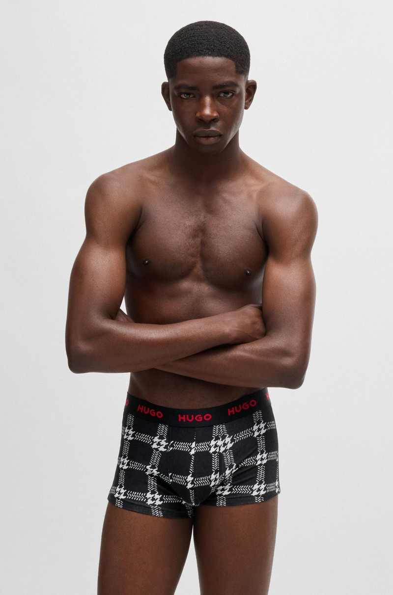 THREE-PACK OF STRETCH-COTTON TRUNKS WITH LOGO WAISTBANDS 7