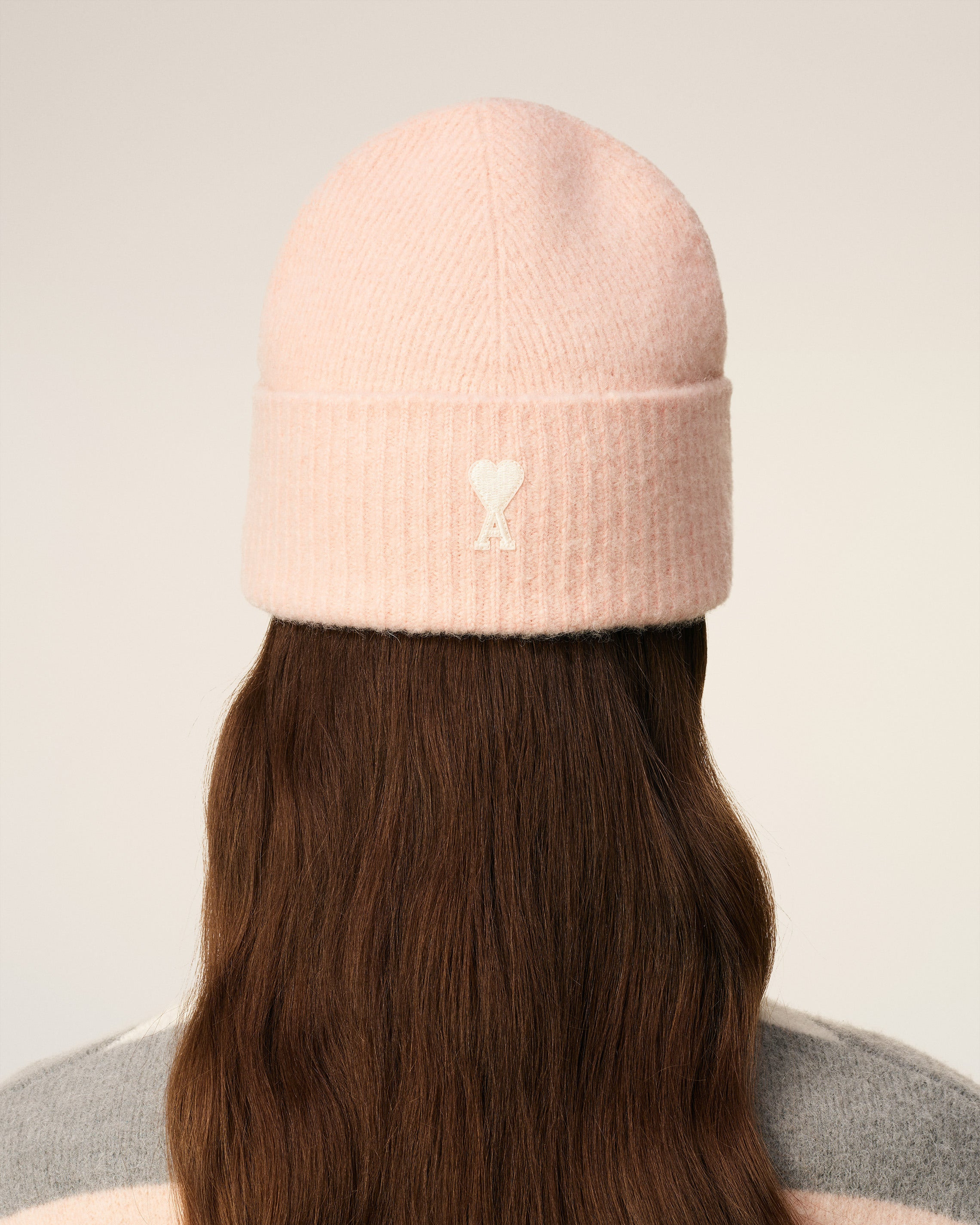 PINK ALPACA STRIPED AMI DE COEUR BEANIE - 6