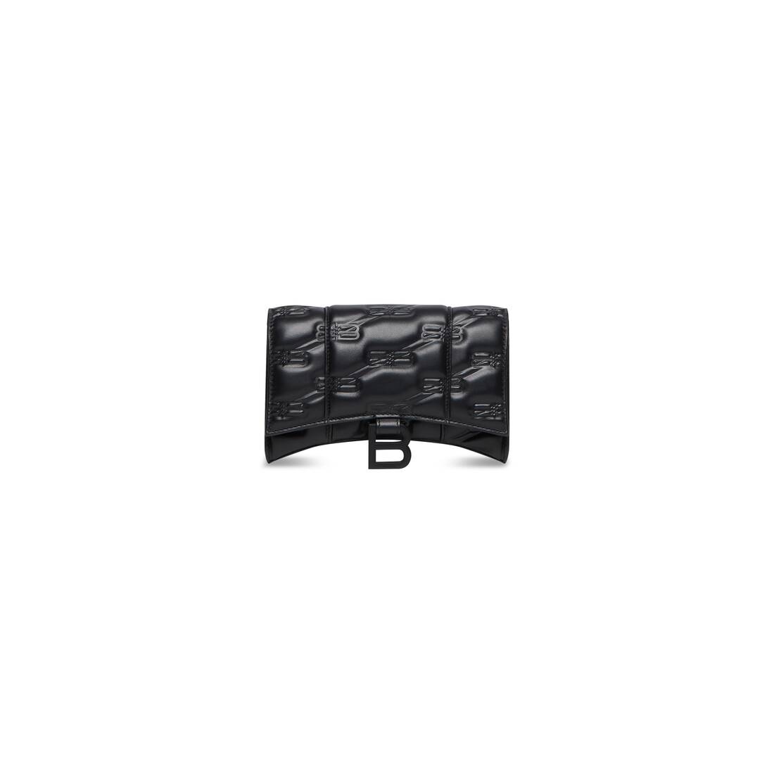 Women's Hourglass Wallet With Chain Bb Monogram in Black - 7