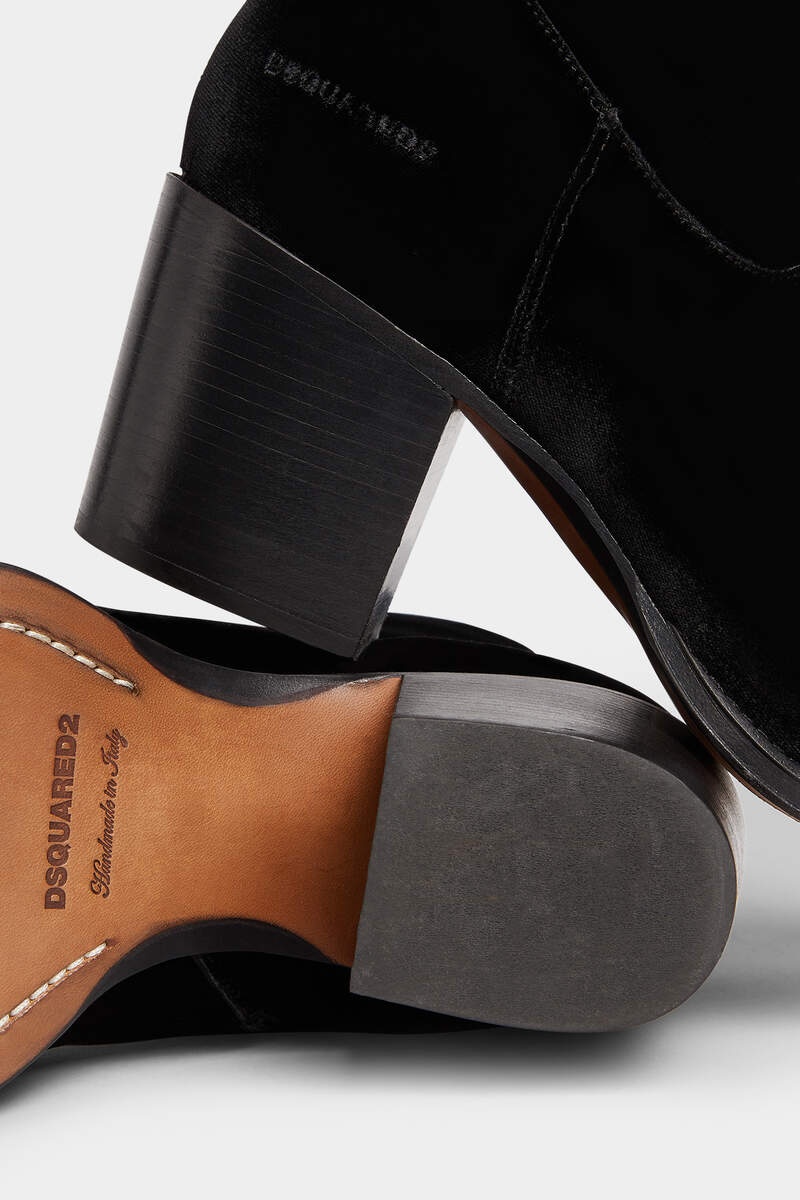 CITY NIGHTS VISCOSE HEELED BOOTS - 5